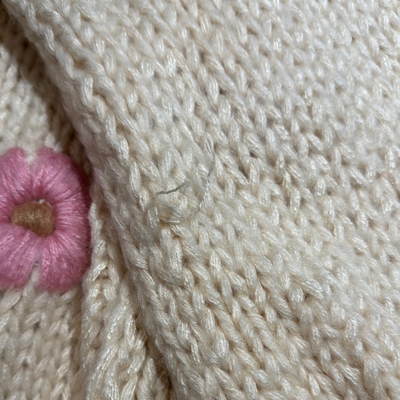 FRNCH Taya Cream Floral Knit Sweater - Picture 4 of 7